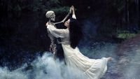 pic for Girl Dancing With Skeleton 